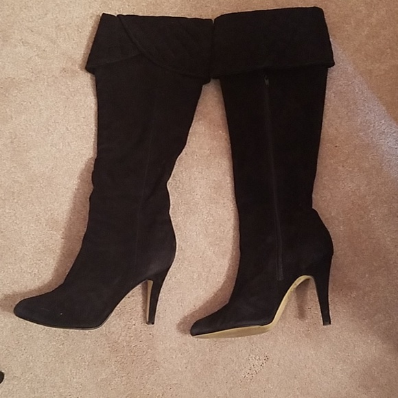 COLIN STUART Tall suede boots - Picture 2 of 8